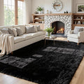 5x7 Area Rugs for Living Room: Ultra Soft Fluffy Shag Black Rug for Bedroom, Non-Slip Large Fuzzy Plush Rug Indoor Floor Carpet for Nursery Kids Boys Girls Room, Dorms, Modern Home Decor