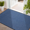 Mibao Front Door Mat, Heavy Duty Durable Welcome Mat for Outdoor Indoor, Dirt Trapper Waterproof Super Absorbent Door Mat for Entryway Outside Patio Porch, 73" x 46", Blue