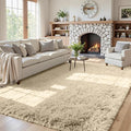 5x8 Area Rugs for Living Room: Soft Fluffy Shag Beige Rugs for Bedroom, Non Slip Large Fuzzy Plush Rug Indoor Floor Carpet for Nursery Kids Boys Girls Room, Dorms, Playroom, Modern Home Decor