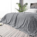 BEDELITE Fleece Throw Blanket for Couch – 3D Ribbed Jacquard Soft and Warm Decorative Fuzzy Blanket – Cozy, Fluffy, Plush Lightweight Gray Throw Blankets for Bed, Sofa, 84x90 inches