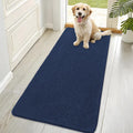 OLANLY Dog Door Mat for Muddy Paws 70x35, Absorbs Moisture and Dirt, Absorbent Non-Slip Washable Doormat, Quick Dry Chenille Mud Mat for Dogs, Entry Indoor Entryway Carpet for Inside Floor, Dark Blue