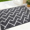 OLANLY Front Door Mat, Non-Slip Rubber Backing, Dirt Resistant and Absorbent, Washable, Easy to Clean Low-Profile Indoor Doormat for Back Door, Entryway, Inside Entrance, 36x24, Black