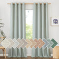 NICETOWN Linen Sage Green Curtains 96 inches Long for Living Room, Grommet Privacy Assured Linen Blend Window Treatments with Light Filtering for Living Room/Bedroom, W55 x L96, 2 Panels