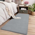 AROGAN 2x4 Feet Shag Runner Rug for Hallways, Washable Rugs with Memory Foam for Bedroom, Entryway Indoor Fluffy Throw Rug for Bedside Living Room Kids Girls Nursery Dorm Room Decor, Grey