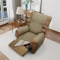 Recliner Chair Covers Reversible Sofa Cover Couch Cover for Pets Lazy Boy Furniture Protector(28''Recliner,Camel/Beige)