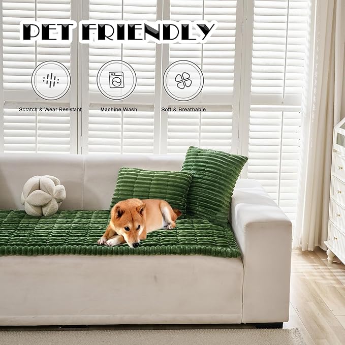 ZQFFB Pet Couch Cover Dogs Washable Non-Slip Couch Protector Pet Friendly Dog Mat for Couches and Sofas