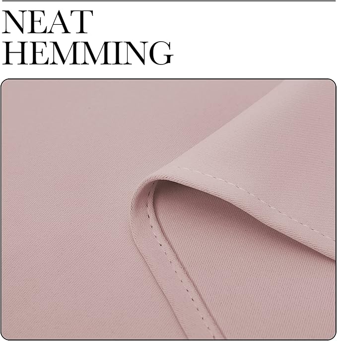 NICETOWN Modern Blackout Curtains Noise Reducing, Blush Pink, 2 Panels, W42 x L54, Thermal Insulated and Privacy Room Darkening Drape Panels for Boy's Guest Room Door Small Short Window