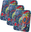 hyha Printed Couch Cushion Covers, Floral Sofa Covers Washable for 3 Cushion Couch, Stretch Pattern Outdoor Cushion Covers for Patio Furniture with Elastic Bottom(3 Packs, Paisley)