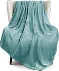 Exclusivo Mezcla Fleece Throw XL Blanket for Couch, Sofa, Super Soft and Warm Celadon Blankets, All Season, Cozy, Plush, Lightweight, 50x70 Inches