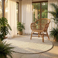 Hausattire Hand Woven Jute Braided Rug, 4’ Round – Off White, Reversible Boho Entry Area Rugs for Kitchen, Living Room, Nursery I Farmhouse Decorative Floor Rug, 4 Feet Round