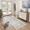 zesthome Runner Rug 2x5 - Stain Resistant Machine Washable Rug, Non Slip Vintage Hallway Runner Rugs, Low Pile Lightweight Runners for Kitchen, Entryway and Corridor