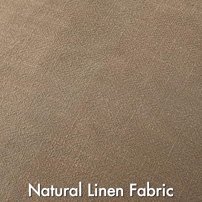MIULEE Khaki Linen Pillow Covers Pack of 4 Decorative Natural Solid Throw Pillow Covers Soft Accent Boho Farmhouse Couch Pillowcases Modern Spring Home Decors for Living Room Bed Sofa 20x20 Inch
