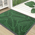 Colorxy Waterproof Doormat, Sturdy Natural Rubber Front Indoor Mat, Non Slip Low Profile Indoor Outdoor Door Mats, Stain and Fade Resistant Floor Mat, Easy Clean Patio Entrance Mat, 59''x23'', Green