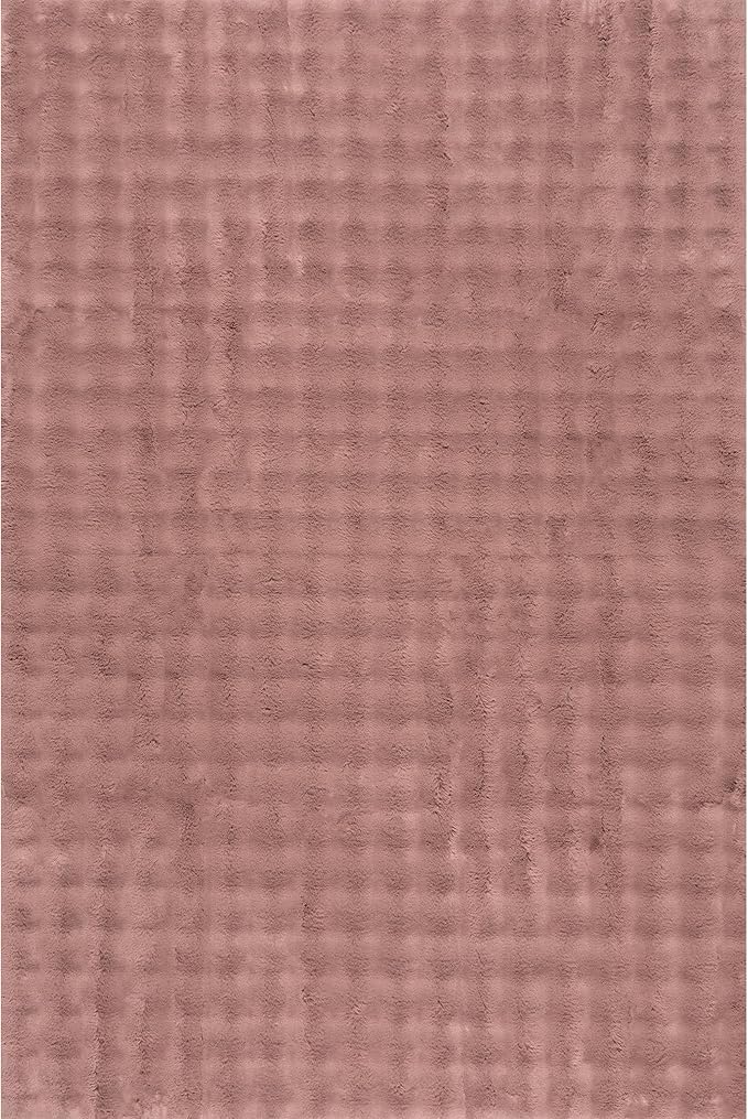 nuLOOM Jeni Burgundy, 2'6" x 8', Solid Faux Rabbit, Fluffy and Cozy, High Traffic, Stain Resistant, Easy Clean, Durable Washable Runner for Bedroom, Living Room, Dining, Den, Foyer, Entryway
