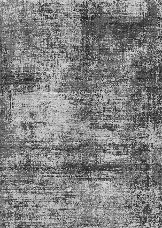 8x10 Area Rugs for Living Room - Washable Rug Modern Abstract Soft Large Neutral Non-Slip Carpet Indoor Floor Thin Carpets for Bedroom Dining Room Farmhouse Nursery Home Office Dark Black