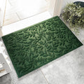 Green Leaves Outdoor Indoor Entrance Doormats, Absorbent Durable Heavy Duty Welcome Front Door Mat,Thick Natural Rubber Back,Easy Clean Entryway Mat 23x35 Inch, Low Profile
