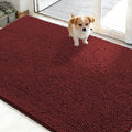 OLANLY Dog Door Mat for Muddy Paws 48x30, Absorbs Moisture and Dirt, Absorbent Non-Slip Washable Doormat, Quick Dry Chenille Mud Mat, Entry Indoor Entryway Carpet for Inside Floor, Caramel Russet