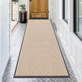 OLANLY Front Door Mat Indoor Outdoor Entrance, Waterproof Heavy Duty Doormat, Fade Resistant, Low Profile, Easy Clean Patio Porch Welcome Floor Mats for Entry, 71x34, Beige