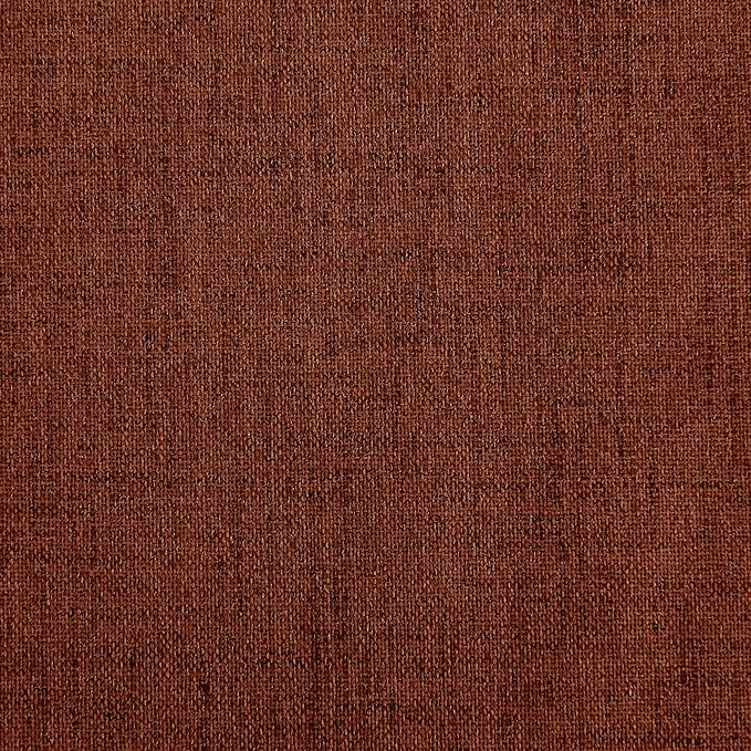 NICETOWN 100% Absolutely Blackout Linen Curtains with Thermal Insulated Grey Liner, 52" Wide, 2 Panels, 84 inches Long Drapes, Grommet Retro Burnt Orange Linen Vertical Drapes Privacy for Bedroom
