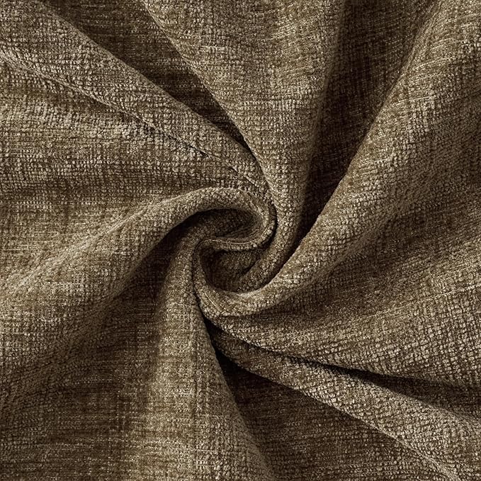 MIULEE Pack of 2 Coffee Throw Pillow Covers 20x20 Inch Soft Chenille Pillow Covers for Sofa Living Room Couch Solid Dyed Cases