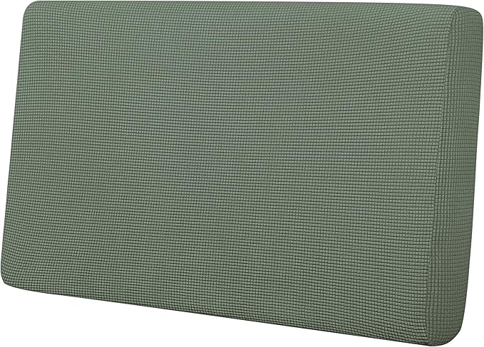 Easy-Going Stretch Loveseat Cushion Cover Sofa Cushion Furniture Protector Sofa Seat Sofa Slipcover Sofa Cover Soft Flexibility with Elastic Bottom(Loveseat Cushion, Greyish Green)