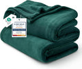 Bedsure GentleSoft Fleece Blankets Queen Size Emerald Green - Bed Blanket Soft Lightweight Plush Fuzzy Cozy Luxury Microfiber, 90x90 inches