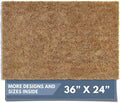 Barnyard Designs Doormat Welcome Mat for Outdoors, Large Front Door Entrance Mat, Brown (Blank, 36x24)