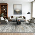 BEIMO Area Rugs 9x12 for Living Room Bedroom, Modern Abstract Machine Washable Rug, Large Soft Low Pile Floor Cover with Non Slip Backing for Dining Room, Ash Gray Brown