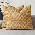 Foindtower Set of 2 Decorative Vintage Floral Print Throw Pillow Covers Neutral Modern Farmhouse Cushion Cover Boho Home Decor For Sofa Couch Chair Bedroom Living Room Outdoor,22×22 Inch,Golden Orange
