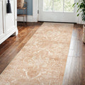 2x5 Washable Hallway Runner Rug - Non Slip Kitchen Runner Rugs with Rubber Backing Vintage Low-Pile Carpet Runners for Entryway Dining Room Laundry Room Home Decor (Brick)