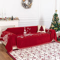 MYSKY HOME Couch Covers Couch Cover for Dogs Washable Couch Covers for Sectional Sofa Sofa Covers for 3 Cushion Couch Sofa Cover for Living Room Furniture Protector for Pets, Kids, 71"x134", Red