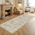 Runner Rug 3x6 Washable Non-Slip Kitchen Runner Rugs for Bathroom Laundry Room Brown Vintage Floor Carpet Runners for Hallway Entryway