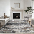 BEIMO Area Rugs 6x9 for Living Room Bedroom, Modern Abstract Machine Washable Soft Dark Gray Rug, Floor Carpet with Non Slip Backing for Dining Room