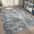 5x8 Area Rugs for Living Room Rug Washable: Abstract Rug for Dining Room Bedroom Carpet Non Slip 5 by 8 Indoor Modern Nursery Home Office Black Grey