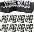 8Pcs Stretch Patio Cushion Covers,Outdoor Couch Covers Replacement,Outdoor Couch & Sofa Slipcovers,for Patio Furniture Cushion Covers,Washable Reusable urniture Protector(Patch,8PCS)