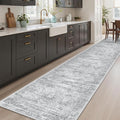 6" X 10' Runner Rug 2' Washable Non-Slip Runner Rugs – Grey