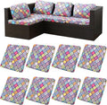 8Pcs Stretch Patio Cushion Covers,Outdoor Couch Covers Replacement,Outdoor Couch & Sofa Slipcovers,for Patio Furniture Cushion Covers,Washable Reusable urniture Protector(Colored Glass,8PCS)
