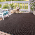 OLANLY Front Door Mat Indoor Outdoor Entrance, Waterproof Heavy Duty Doormat, Fade Resistant, Low Profile, Easy Clean Patio Porch Welcome Floor Mats for Entry, 71x47, Tan