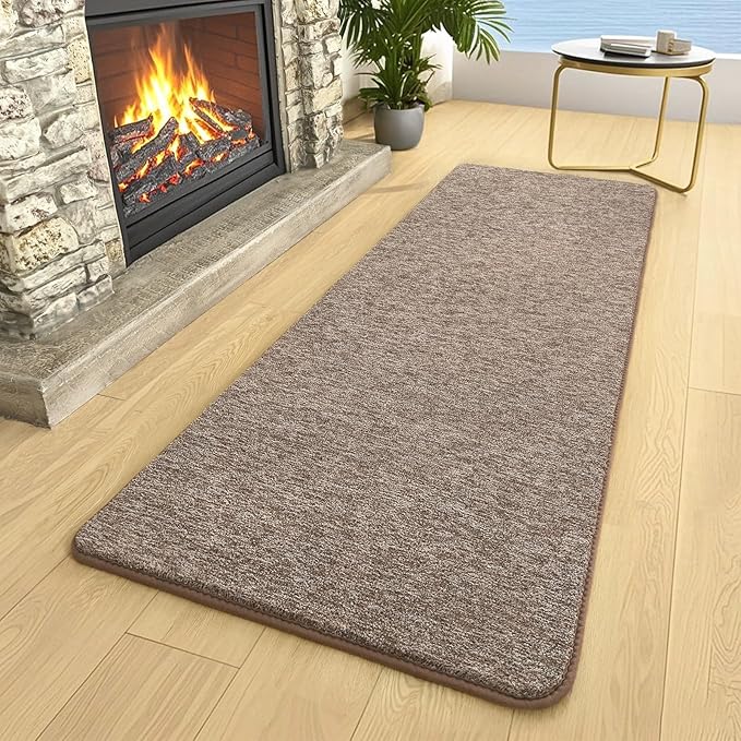 AROGAN Washable 2x6 Runner Rug for Hallway, Long Runner Rugs wtih Soft Memory Foam for Bedroom, Non Slip Backing Carpet Runners for Hallways, Kitchen, Bathroom, Entryway Home Decor, Matte Brown