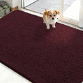 OLANLY Dog Door Mat for Muddy Paws 50x30, Absorbs Moisture and Dirt, Absorbent Non-Slip Washable Doormat, Quick Dry Chenille Mud Mat for Dogs, Entry Indoor Entryway Carpet for Inside Floor, Russet