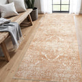 4x8 Washable Hallway Runner Rug - Wide Kitchen Runners Vintage Low Pile Carpet Soft Thin Floor Runner with Rubber Backing for Entryway Bedroom Living Room Home Decor (Brick)