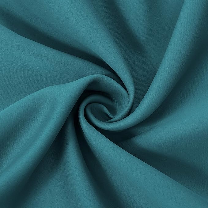 LEMOMO Sea Teal Thermal Blackout Curtains/42 x 84 Inch/Set of 2 Panels Room Darkening Curtains for Bedroom