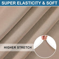 Printed Couch Cushion Covers – Mocha, 2 Pack, Stretch Soft Couch