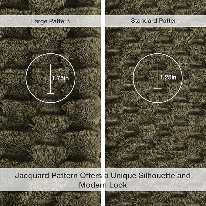 EXQ Home Fleece Throw Blanket for Couch and Bed, 3D Imitation Large Turtle Shell Jacquard Decorative Blankets, Plush Lightweight Fuzzy Flannel Blanket Suitable for All Seasons (50"×60",Moss Green)
