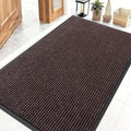 OLANLY Front Door Mat Indoor Outdoor Entrance, Waterproof Heavy Duty Doormat, Fade Resistant, Low Profile, Easy Clean Patio Porch Welcome Floor Mats for Entry, 47x32, Tan
