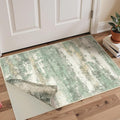 BEIMO Reversible 2x3 Rugs for Entryway Kitchen Bathroom, Modern Abstract Dual-Sided Area Rug, Machine Washable Soft Low Pile Indoor Mats, Includes Non-Slip Rug Pad, Green & Grey