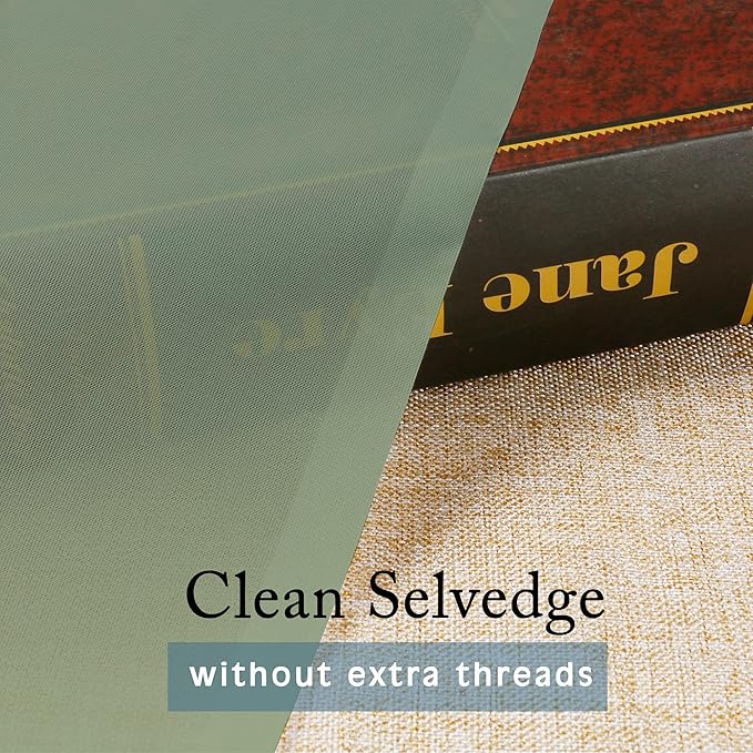 OWENIE Sheer Curtains Sage Green, 45" Long, Light Filtering for Small Window, 2 Panels, Cafe Style