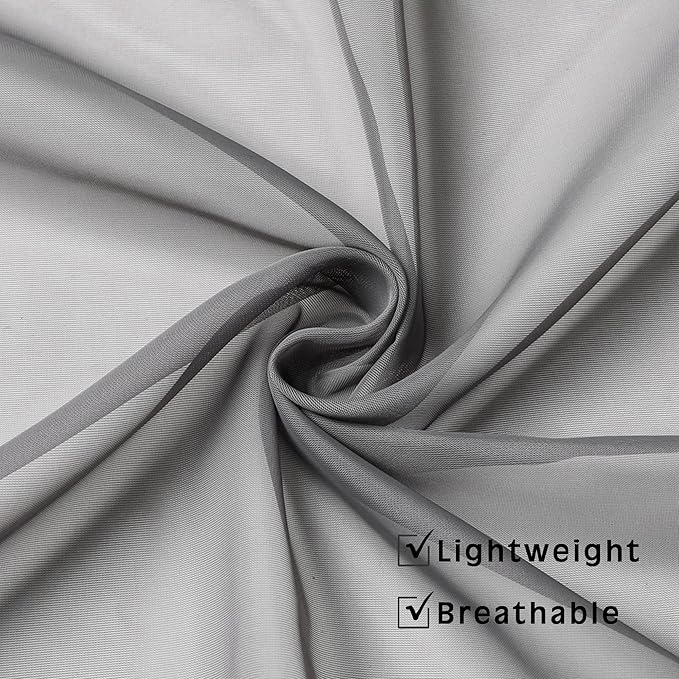 OVZME 2 Panels Sheer Curtains 63 Inches Long Rod Pocket Light Weight Soft Voile Drapes Curtains for Basement Bathroom Bedroom Living Room, Each is 42W x 63L