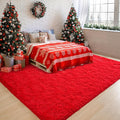 Chicrug Soft Area Rugs for Bedroom Living Room Plush Fluffy Rug 3x5 Feet, Shag Furry Area Rug Carpet Non Shedding for Nursery Children Kids Girls Room Home Decorative,Red
