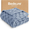 Bedsure GentleSoft Ashley Blue Twin XL Blanket for Bed - Super Soft Cozy Fleece Blankets for Kids, Cute Throws for Girls, Dorm Room Essentials Teens Back to School, 66x90 Inches